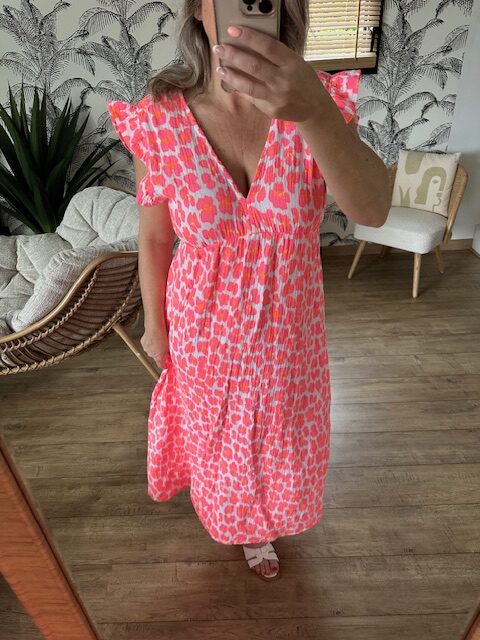 Robe longue été imprimé fluo femme – Image 3