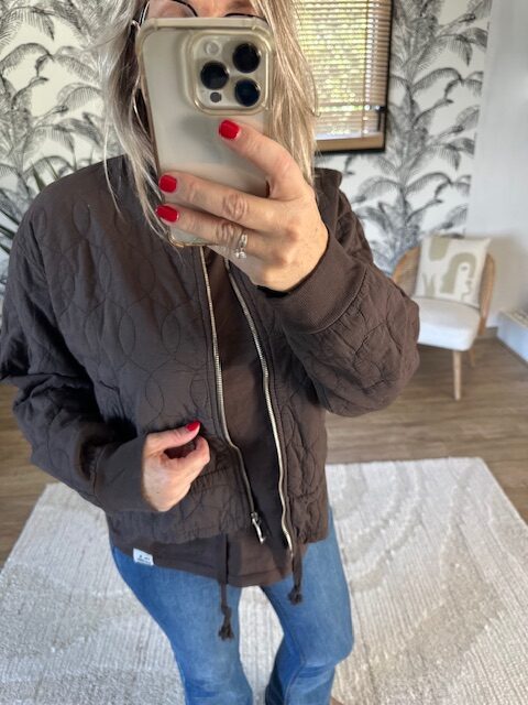 Veste matelassée marron – Image 3
