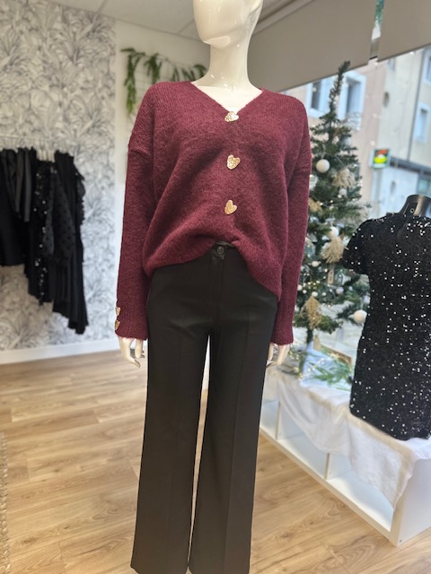 Gilet femme boutons coeur – Image 3